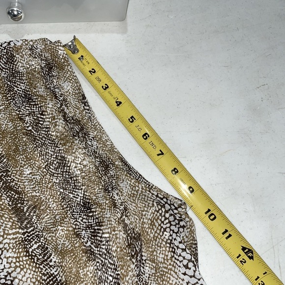 H&M Snakeskin Jumpsuit Size 8 Brown Animal Print Sleeveless Boho Chic Trendy - Picture 11 of 16